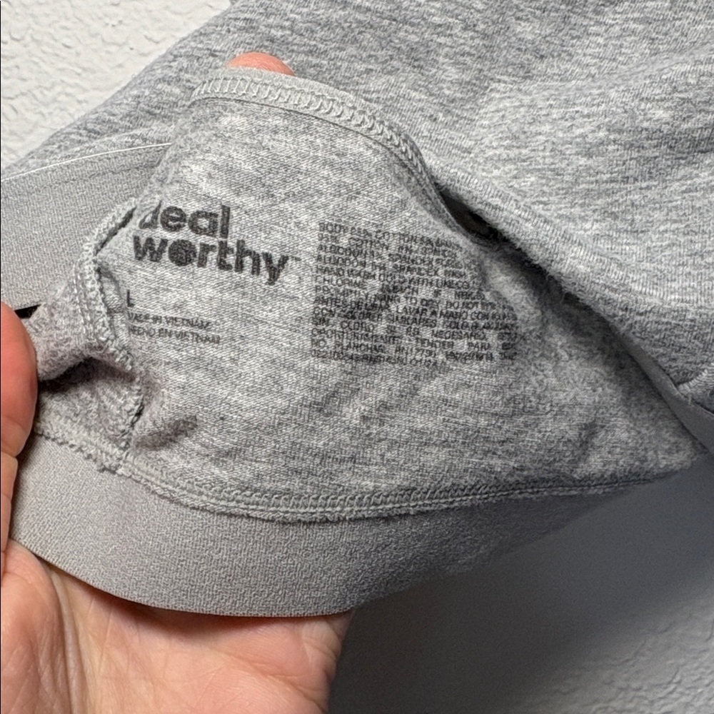 Deal Worthy Cotton Gray Women's Bralette Bra Adjustable large - Picture 2 of 4